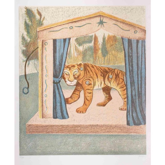 Enrico Benaglia, The Tiger, 1990s, Lithograph For Sale - Image 3 of 3