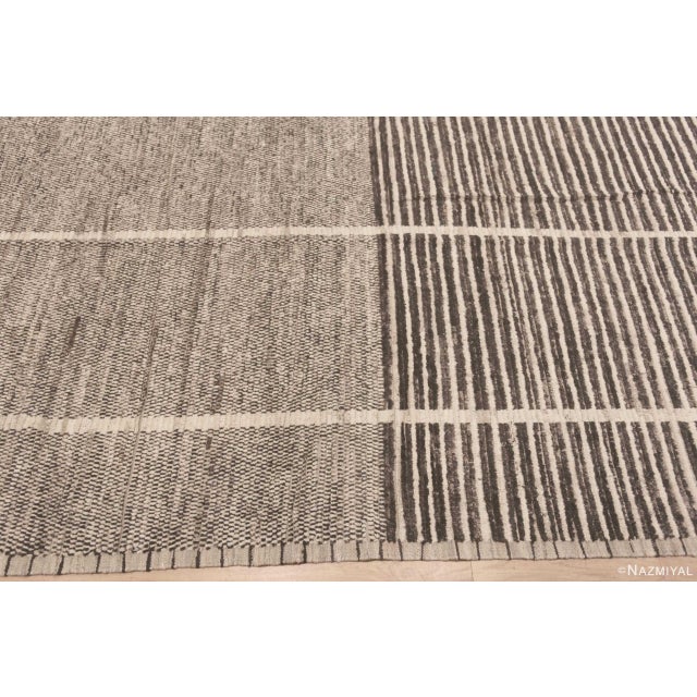 2020s Nazmiyal Collection Large Geometric Grey Color Contemporary Area Rug For Sale - Image 5 of 9