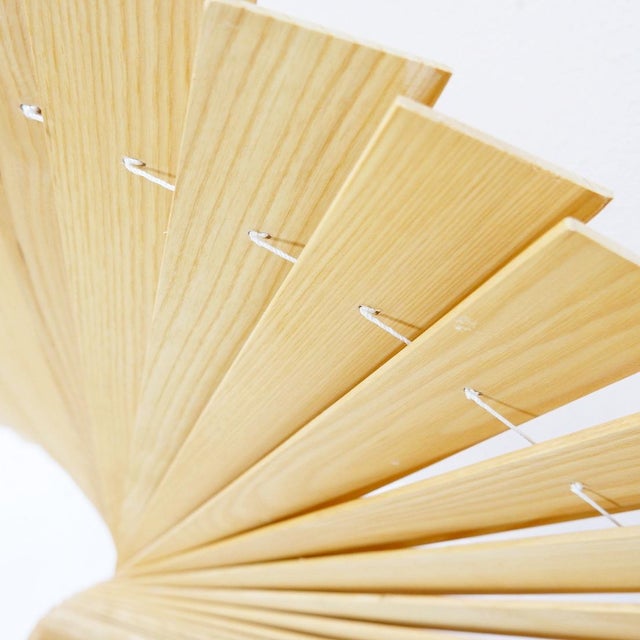 Modern Fan-Shaped Pine Screen, France, 1970s For Sale - Image 12 of 16