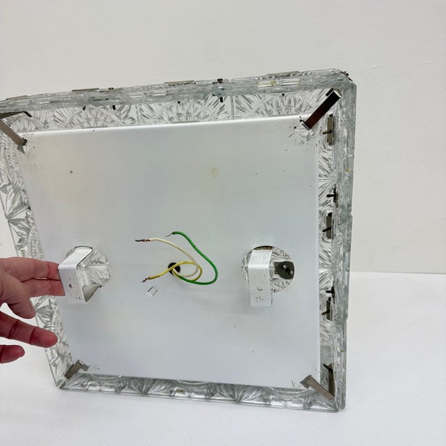 Mid-Century Glass Ceiling Lamp from Kamenický Šenov, 1970s For Sale - Image 10 of 18