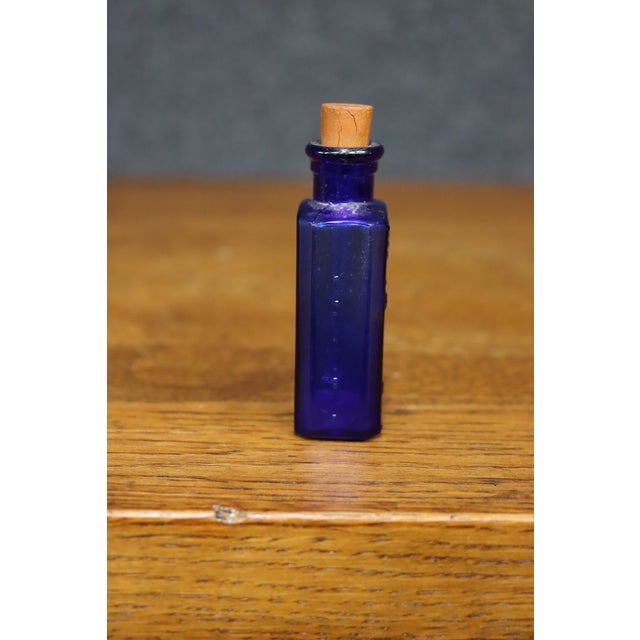 Antique Cobalt Blue Kr-3 Poison Bottle – Skull & Crossbones, Tinct. Iodine For Sale - Image 4 of 15