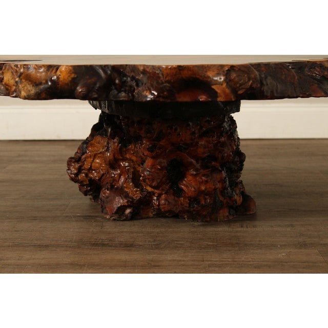 The Burlwood Co. Star Dust Redwood Burl Live Edge Coffee Table For Sale - Image 4 of 18