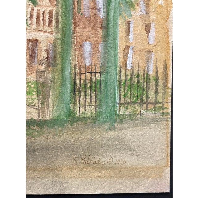 1986 South Battery Charleston South Carolina Watercolor by Sherry Palombo For Sale - Image 4 of 6