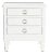 Three Drawer Nightstand in White For Sale
