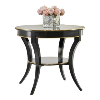 Modern History Covington Round End Table - Ebony For Sale