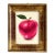 Original Hand-Painted Apple Painting, Framed in a Vintage Italian Frame For Sale