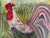 Large Square Impasto Rooster Painting For Sale - Image 4 of 12