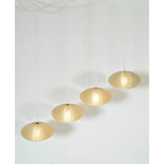 Cream Midcentury Rotaflex Ceiling Pendant Lights by John & Sylvia Reid, 1958, Set of 4 For Sale - Image 8 of 13