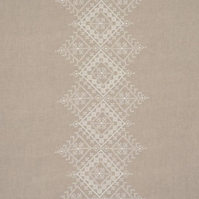 Schumacher SAMPLE - Schumacher Birgitta Sheer Fabric In Linen For Sale - Image 4 of 5