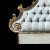 Wood Antique Italian Gilded Twin Headboards With Tufted Upholstery, Pair For Sale - Image 7 of 9