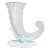 Vintage Venini Bianconi Murano Signed Zanfirico Ribbons Pasta White Italian Art Glass Cornucopia Vase For Sale