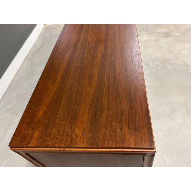 1960s Refinished Walnut and Copper Long Dresser For Sale - Image 5 of 9