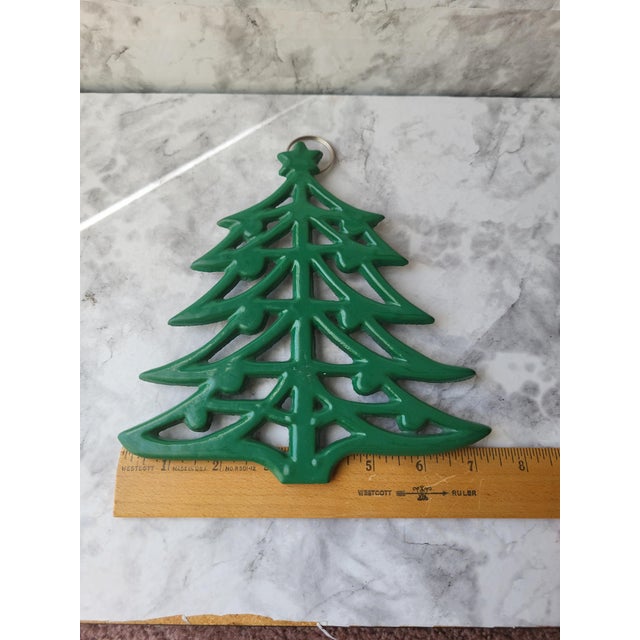Vintage Cast Iron Christmas Tree Trivet For Sale - Image 12 of 12
