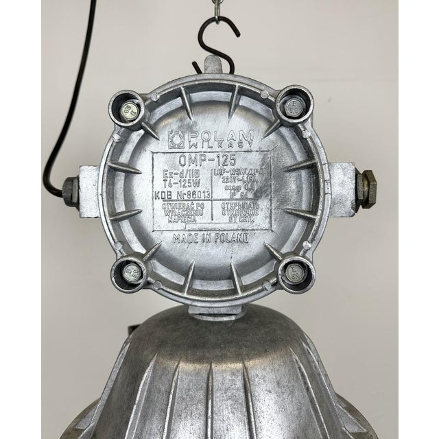 Industrial Large Industrial Cast Aluminum Cage Pendant Light, 1970s For Sale - Image 3 of 18