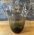 Contemporary Casamotion Smokey Gray Art Glass Vase With Swirl Design and Ruffled Lip For Sale - Image 3 of 12