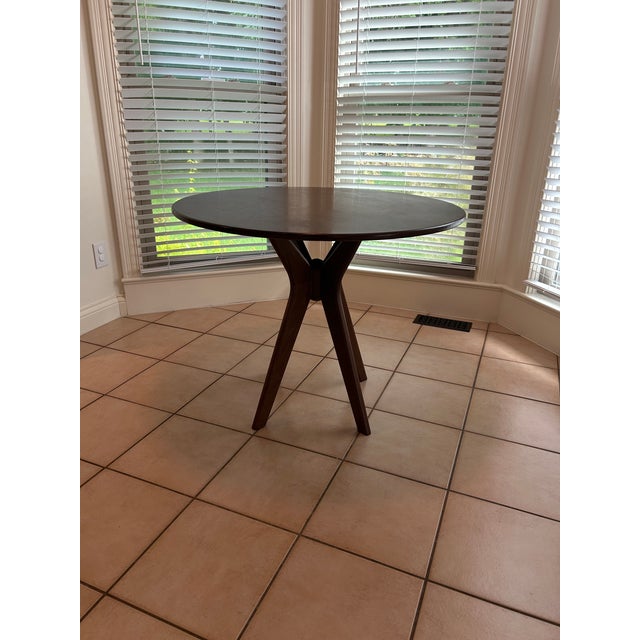 Brown Saccaro Vitrúvio Round Dining Table in Louro-Freijó Wood For Sale - Image 8 of 13