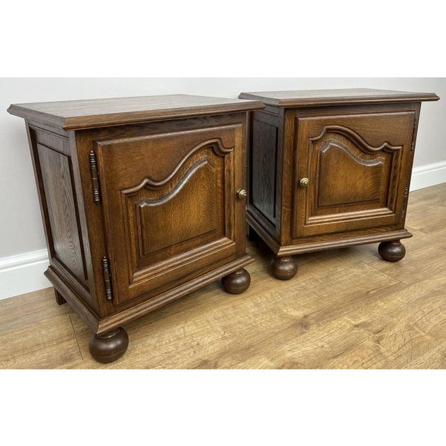 Vintage French Carved Nightstands, Set of 2 For Sale - Image 4 of 12