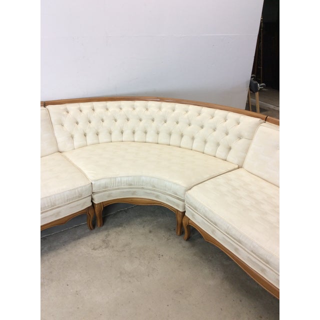 Mid-Century Modern Mid Century Modern Three Piece Sectional Sofa With Vintage Tufted Upholstery For Sale - Image 3 of 12
