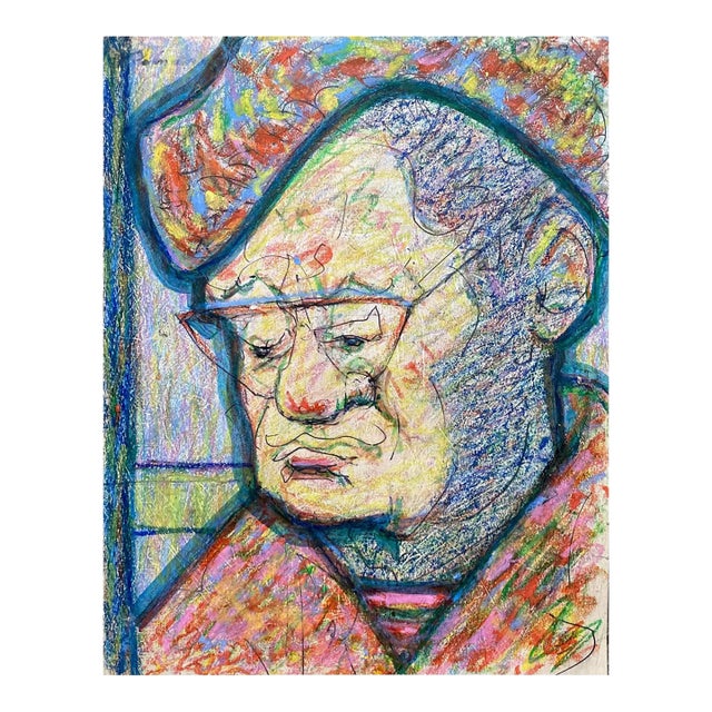 1960s Erika Romane Portrait of a Man For Sale