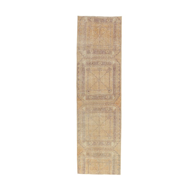 Copper 1970s Turkish Oushak Wool Runner Rug For Sale - Image 8 of 8