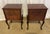 Brown Pair of 1940’s Solid Mahogany Queen Anne Night Stands For Sale - Image 8 of 11