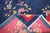 1930s Antique Zabihi Collection Bright Navy Pink Chinese Art Deco Carpet - 8'10" x 11'7" For Sale - Image 5 of 9