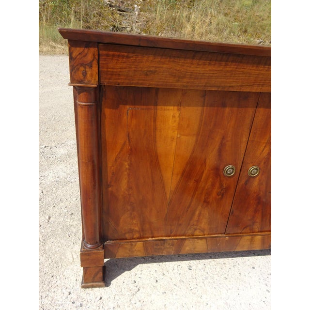 Antique Sideboard with Diamond-Shaped Wood Marquetry Top For Sale - Image 10 of 18