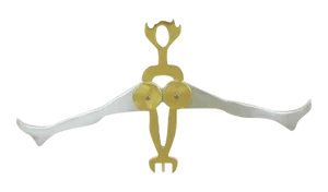 Eichengreem & Gensburg Brass & Aluminum Gymnast Sculpture on Lucite Stand
