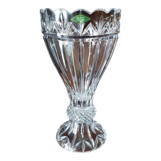 Vintage Godinger Shannon Crystal Vase For Sale