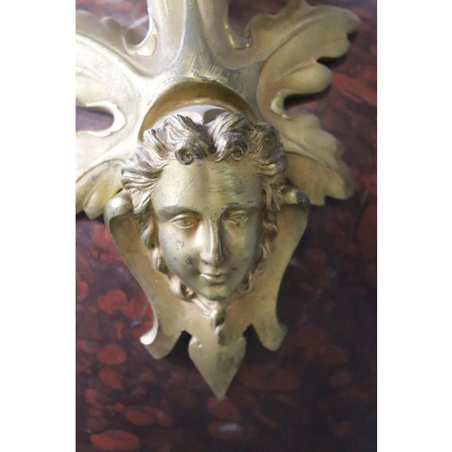 19th C Pair Palace Sized Rouge Marble and Bronze Mounted Cassolettes Urns For Sale - Image 10 of 16