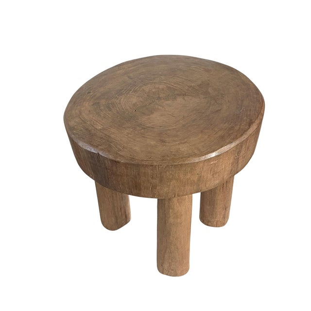 1980s African Vintage Carved Wood Milk Stool Hehe Gogo People Tanzania 12" H For Sale - Image 5 of 7