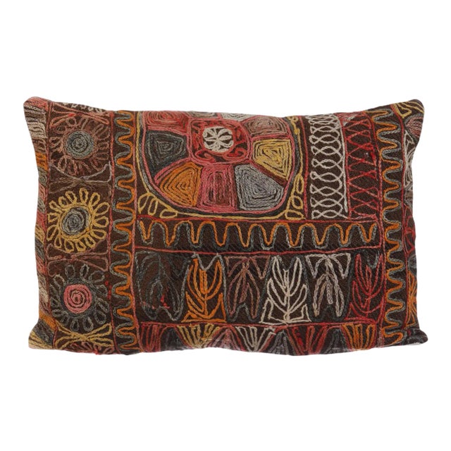 Embroidered Kilim Pillow Cover For Sale