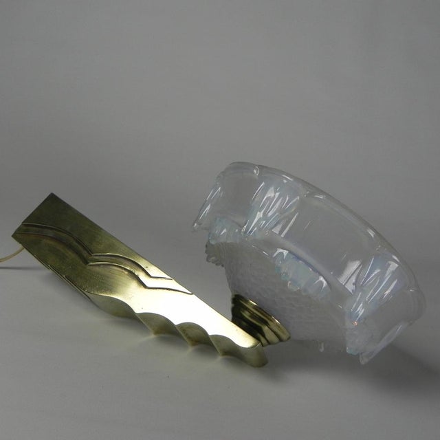 Art Deco Wall Lamp in Opalescent Glass, 1930s For Sale - Image 10 of 18