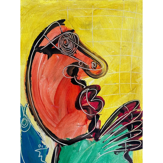 Peter Keil Rare, Titled Mirovian Style Painting, Peter Keil, 1967 - Junge Wilde Collection For Sale - Image 4 of 5