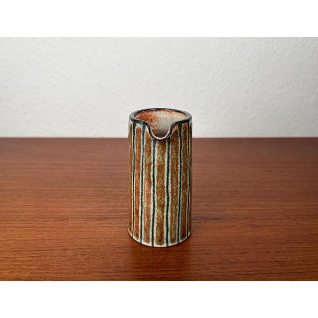 Mid-Century Modern German Studio Pottery Small Jug and Bowl by Monika Maetzel, 1960s, Set of 2 For Sale - Image 4 of 18