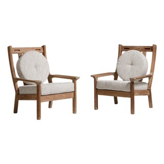 Pair of Danish Mid-Century Modern Upholstered Armchairs, Antique, Denmark, Circa 1970 For Sale
