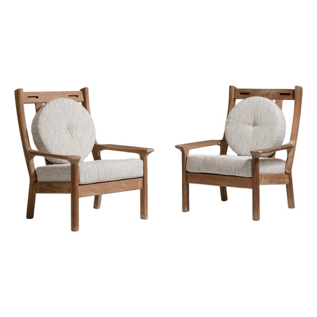 Pair of Danish Mid-Century Modern Upholstered Armchairs, Antique, Denmark, Circa 1970 For Sale