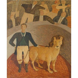 Alberto Gallerati, San Daniele, Oil Painting on Canvas, 1970s For Sale