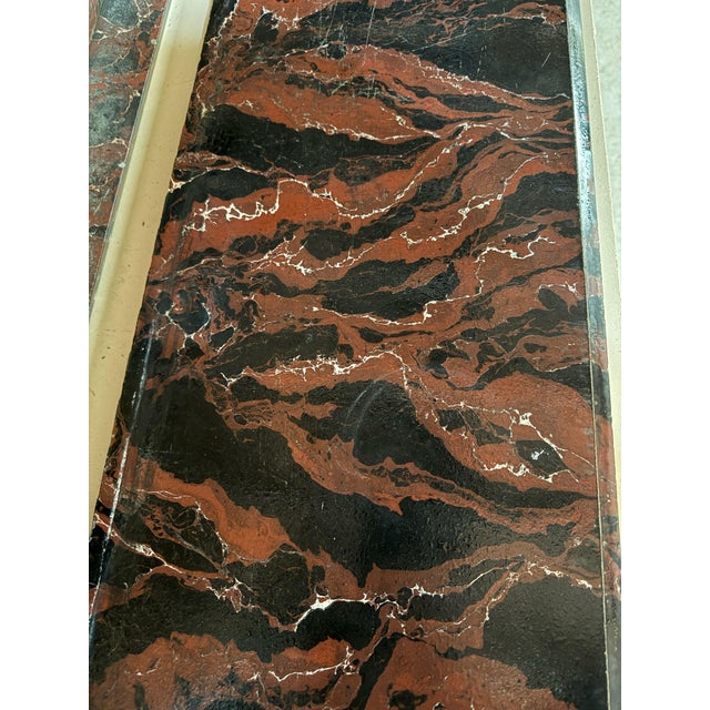 Neoclassical Antique Neoclassical Marble Fireplace Mantel Surround c.1818 Red & Black Stone Architectural Salvage For Sale - Image 3 of 17