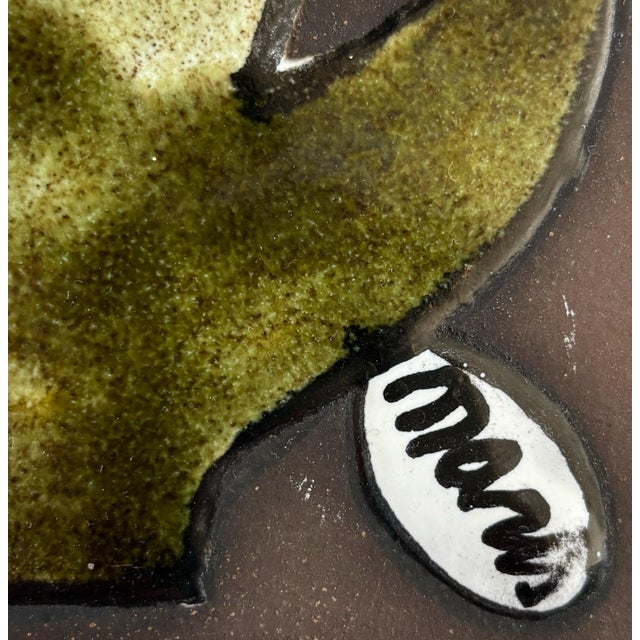 1960s Wall Plaque Cardus in Earthenware by Mari Simmulson for Upsala-Ekeby, Sweden, 1960s For Sale - Image 5 of 7