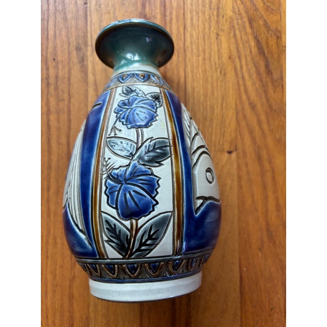 OverviewA striking, highly collectible vintage Okinawan folk pottery (Yachimun) studio vase handcrafted by the celebrated...