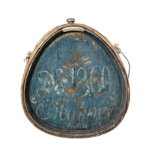 Wood Mid-19th Century Painted Water Carrier For Sale - Image 7 of 8