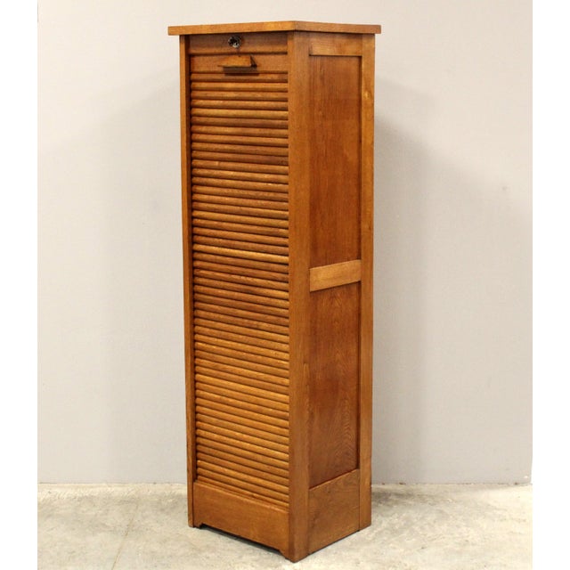 Vintage Filing Cabinet in Oak, 1920s For Sale - Image 3 of 10
