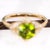 Metal 14k Yellow Gold Peridot & Diamond Ring | 8mm Round Peridot Gemstone Ring, Size 6.75 For Sale - Image 7 of 7