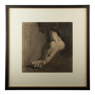 19th Century Framed Academic Study of a Flexed Foot For Sale