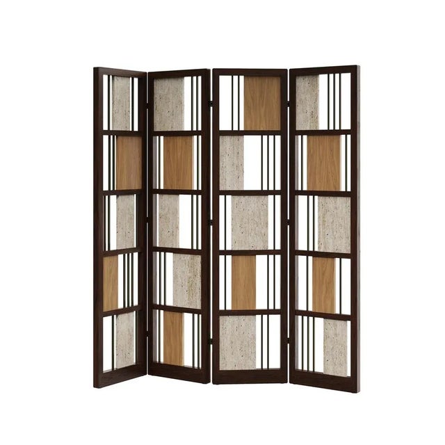 Contemporary Wordsworth Folding Screen from Wood Tailors Club For Sale - Image 3 of 9