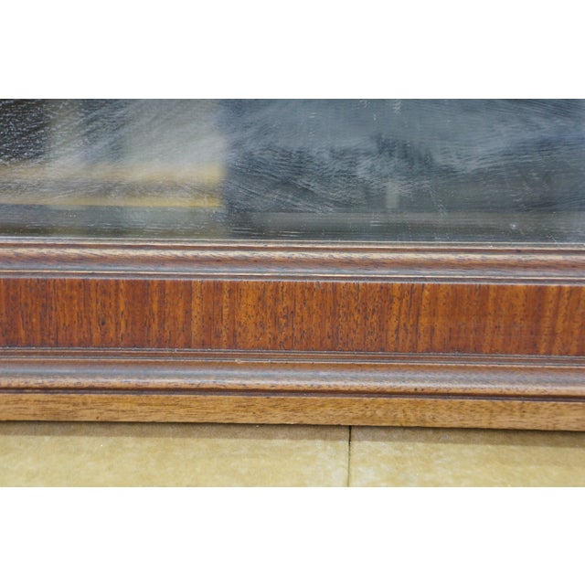 Brown Antique French Louis XVI Mahogany Ormolu Overmantle Mirror Dresser Backsplash 49" For Sale - Image 8 of 14
