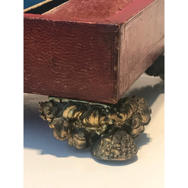 Early 19th Century Regency Sewing Box in Red Leather For Sale - Image 9 of 11