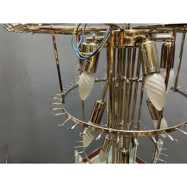 Large Murano Glass Rod Chandelier, Italy, 1980s For Sale - Image 13 of 18