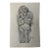 1940s Original Signed Graphite Illustration of Child Holding Doll, 12 × 8.25 In. For Sale